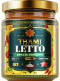 Thami Letto Burmese fish chilli crisp jar, handmade in Hackney London