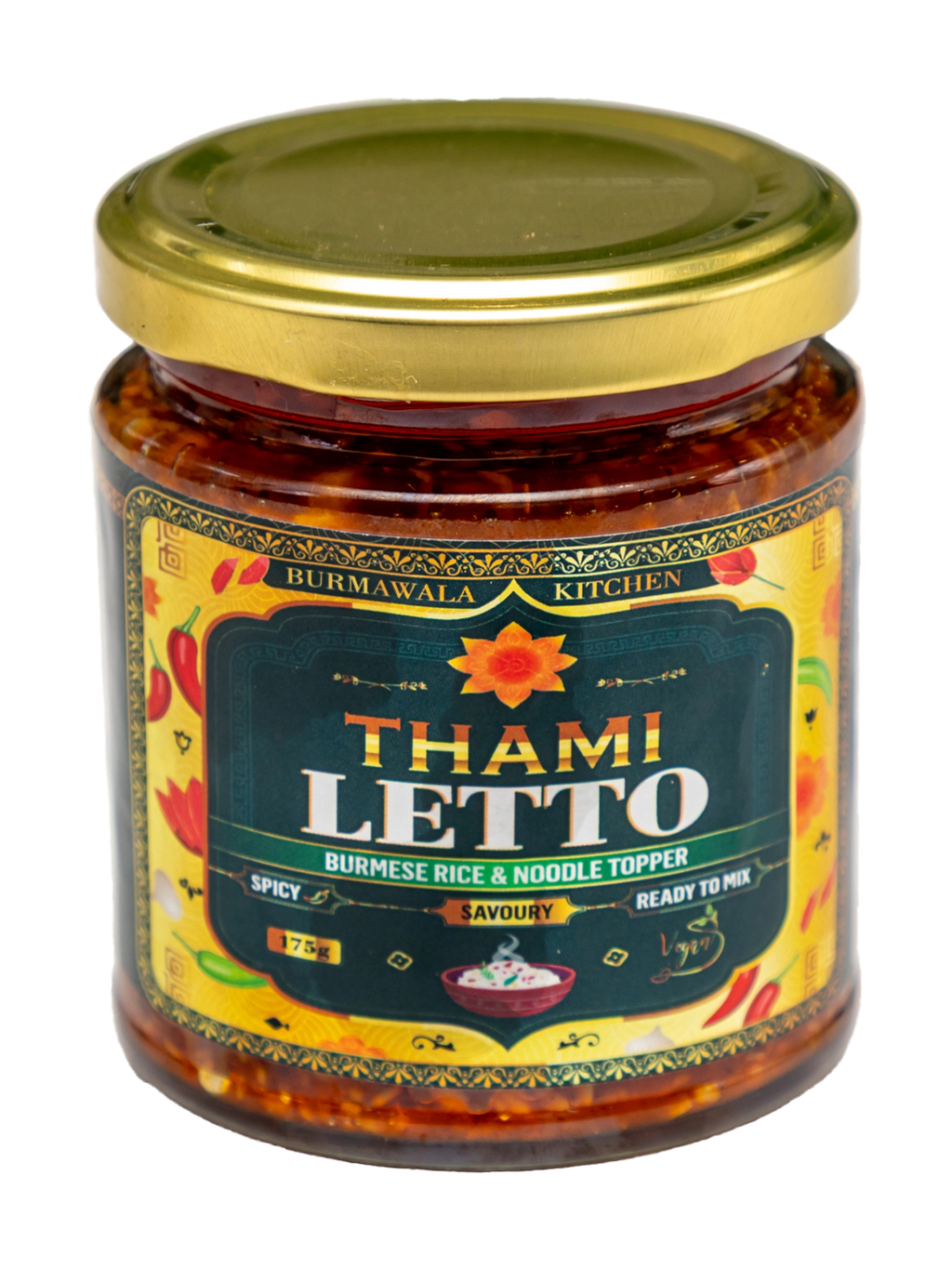 Thami Letto Vegan Burmese Topper, Handmade Peanut and Sesame Condiment for Rice and Noodles